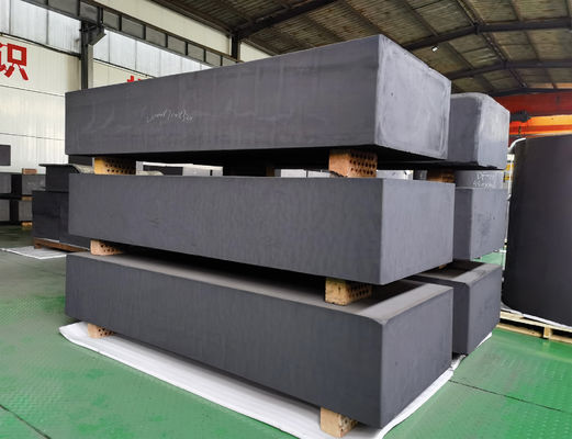 Bloco de grafite grande extrudido preto de tamanho de grão 0,8 mm Grafite de vibração